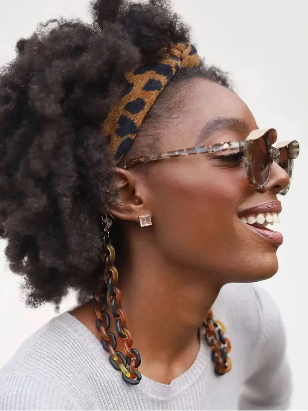 Lele Sadoughi Tortoiseshell Glasses Chain